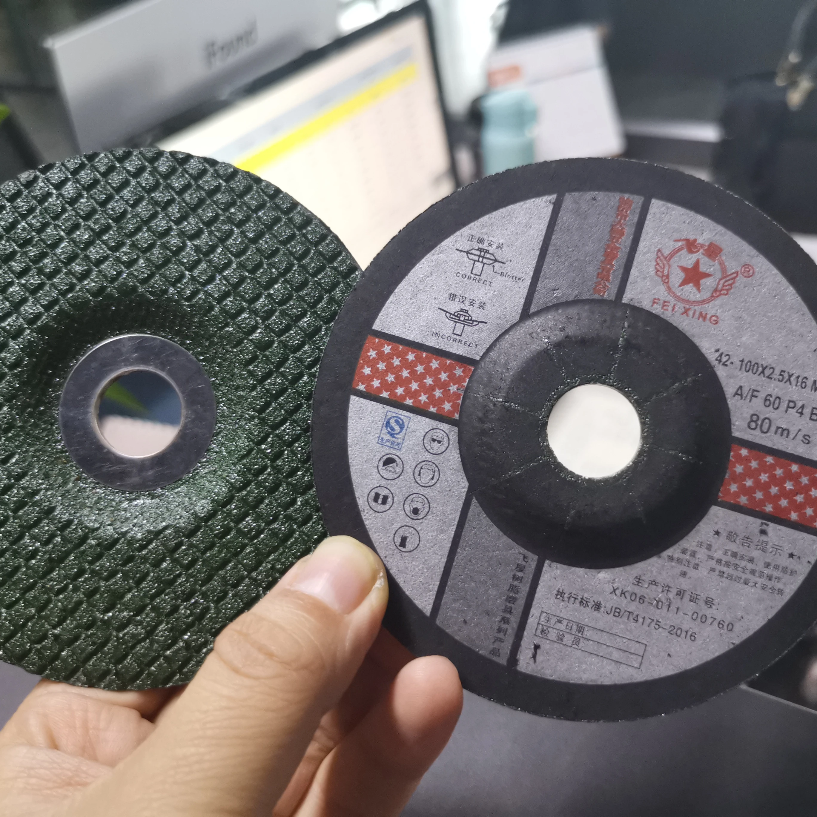 Super thin hard disk cutting and WA grinding wheel  100x 2.5x 16mm for metal and stone