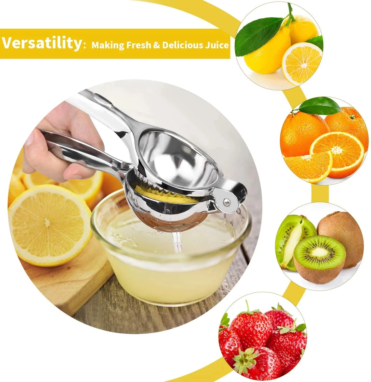 Wholesale Customized Kitchen Gadgets Manual Lemon Squeezer Stainless Steel