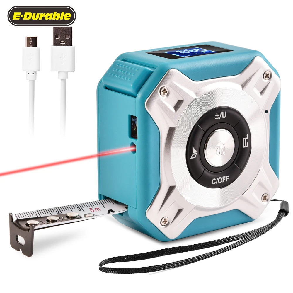 2 in 1 40m and 5m digital Laser and Tape Measure measurement tool LCD Screen with LCD Display