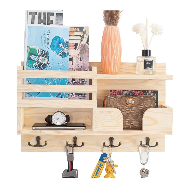 Почтовый Органайзер настенное крепление с крючками для ключей и держателем кошелька