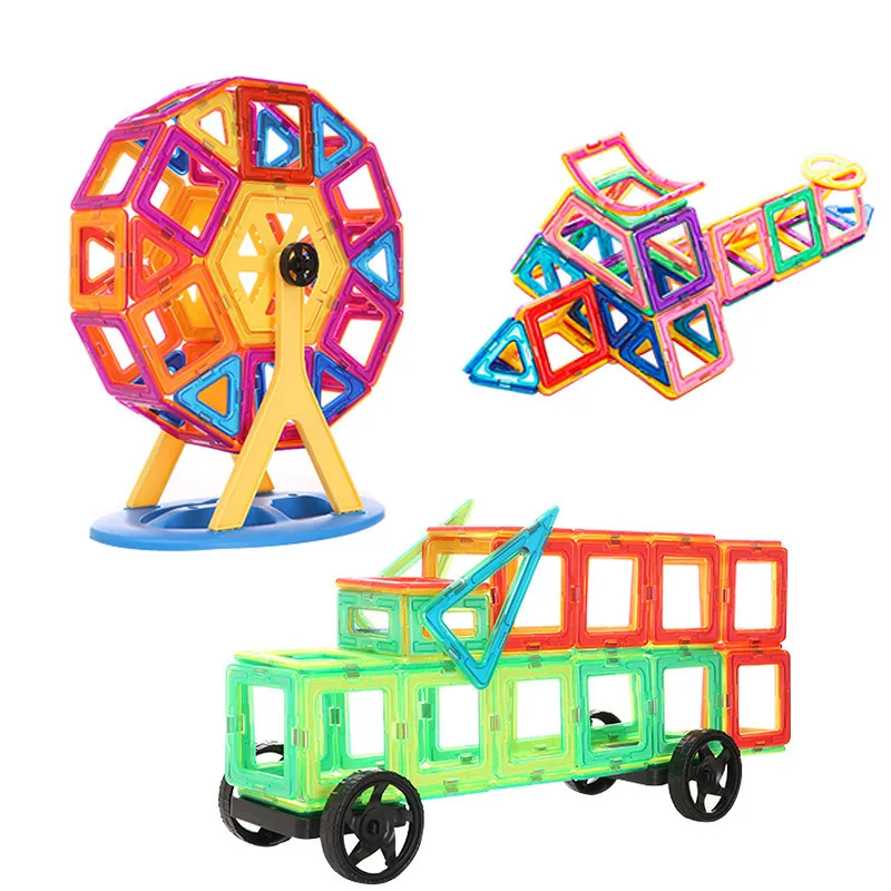Educational 3D Construction Blocks Set Kids Magnet Toys Magnetic Tiles magnetic installation games magnetic toy