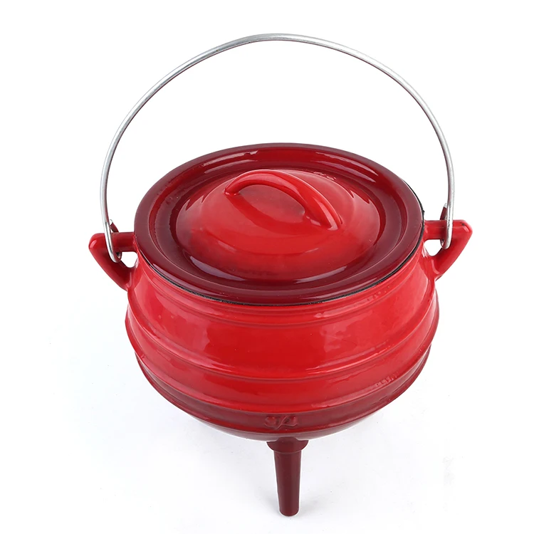 Pre-seasoned cast iron dutch oven for campfire cast iron cauldron