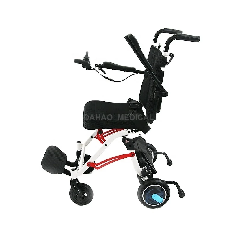 Folding Super Light Ultra Weight Aluminum Alloy Transport Power Portable Electric Wheelchair for Adult