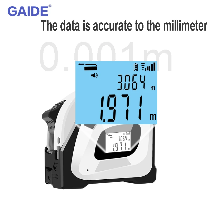 40 meter the laser tape measure digital with 5m ruler