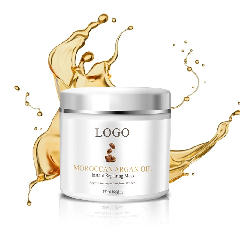 OEM/ODM Customize Manufactory Direct Argan Oil Moisture Keratin Curly Hair Shiny Hair Mask Cream 500ml