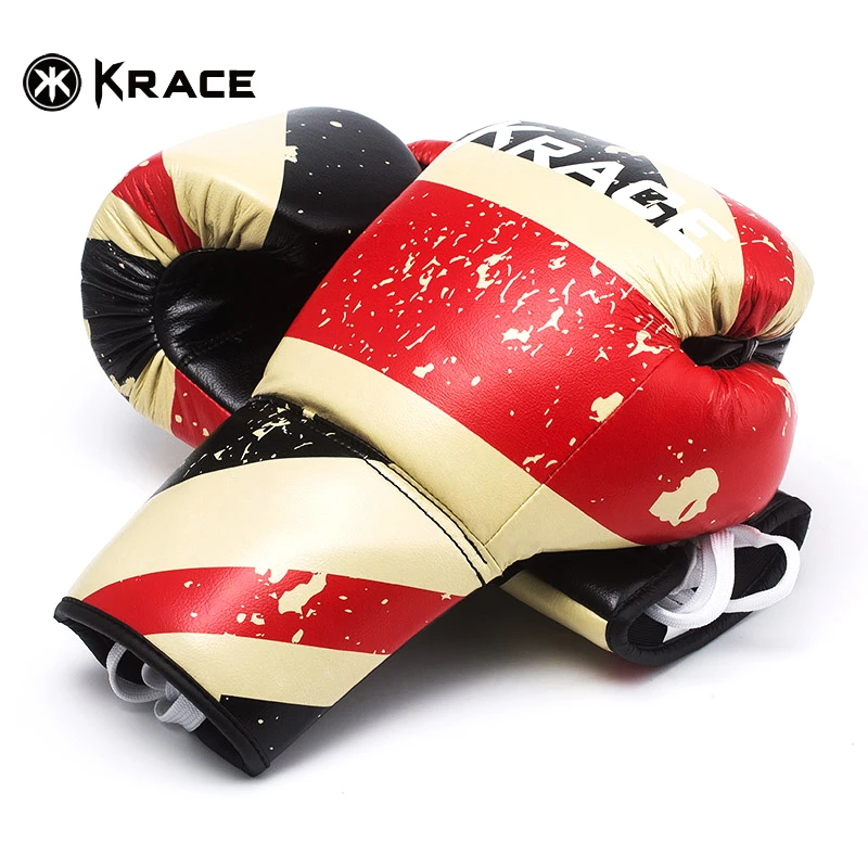 
Krace 2020 best custom logo Good Quality England Style 8oz/10oz/12oz/14oz/16oz Small Krace Leather Boxing Training Gloves 