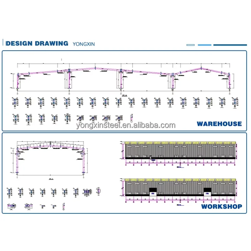 Cheap Metallic Construction Design Steel Structure Warehouse Shed Building