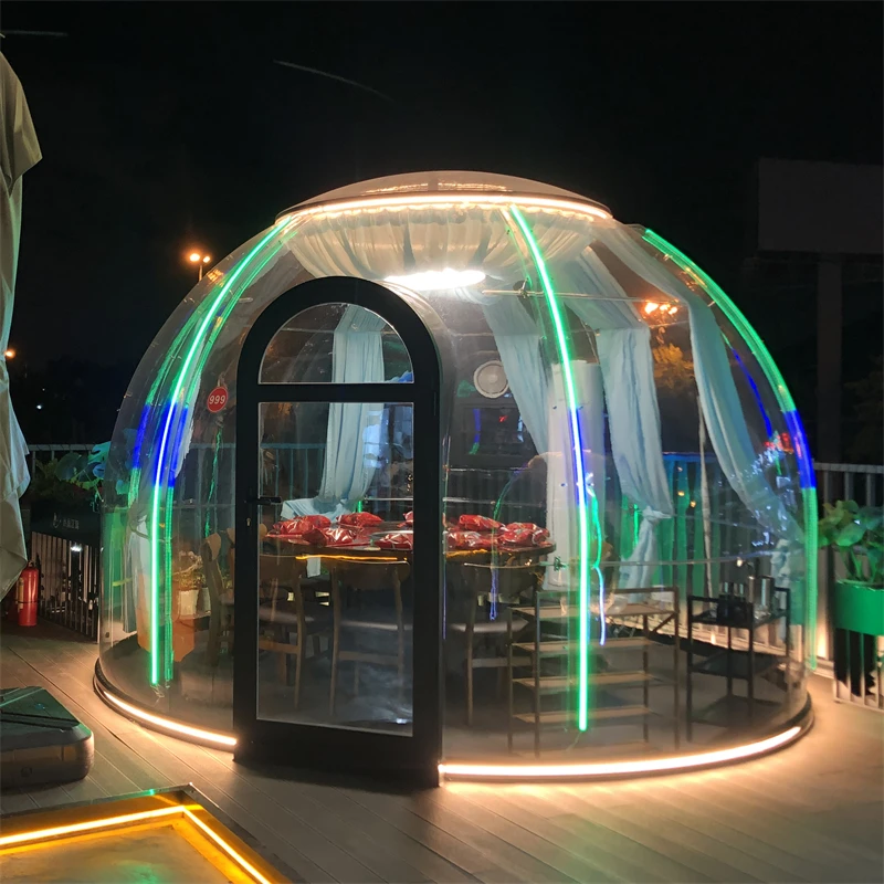 Full House Prefabricated Transparent Geodesic Dome Sun Room Starry Clear Bubble House For Sale