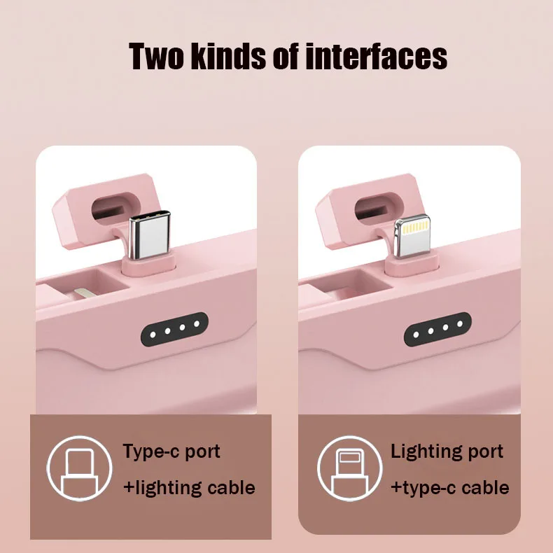 Built in Cable Capsule Power Bank Portable Emergency 5000mah Mini Power Bank,small Size Mobile Phone Tecnologia Micro USB Holder