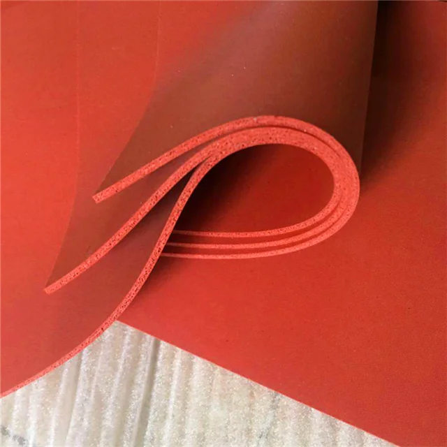 Heat Press Red Textured Silicone foam rubber sheet