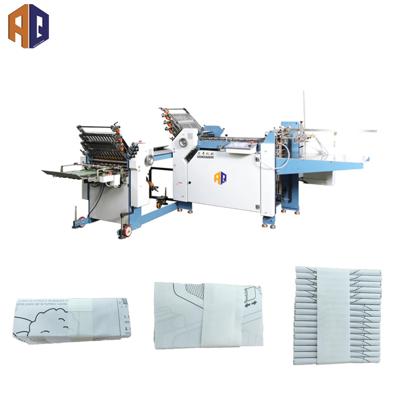 double folding  paper machine automatic paper creasing and folding machine paper counter sheet folding machine suppliers