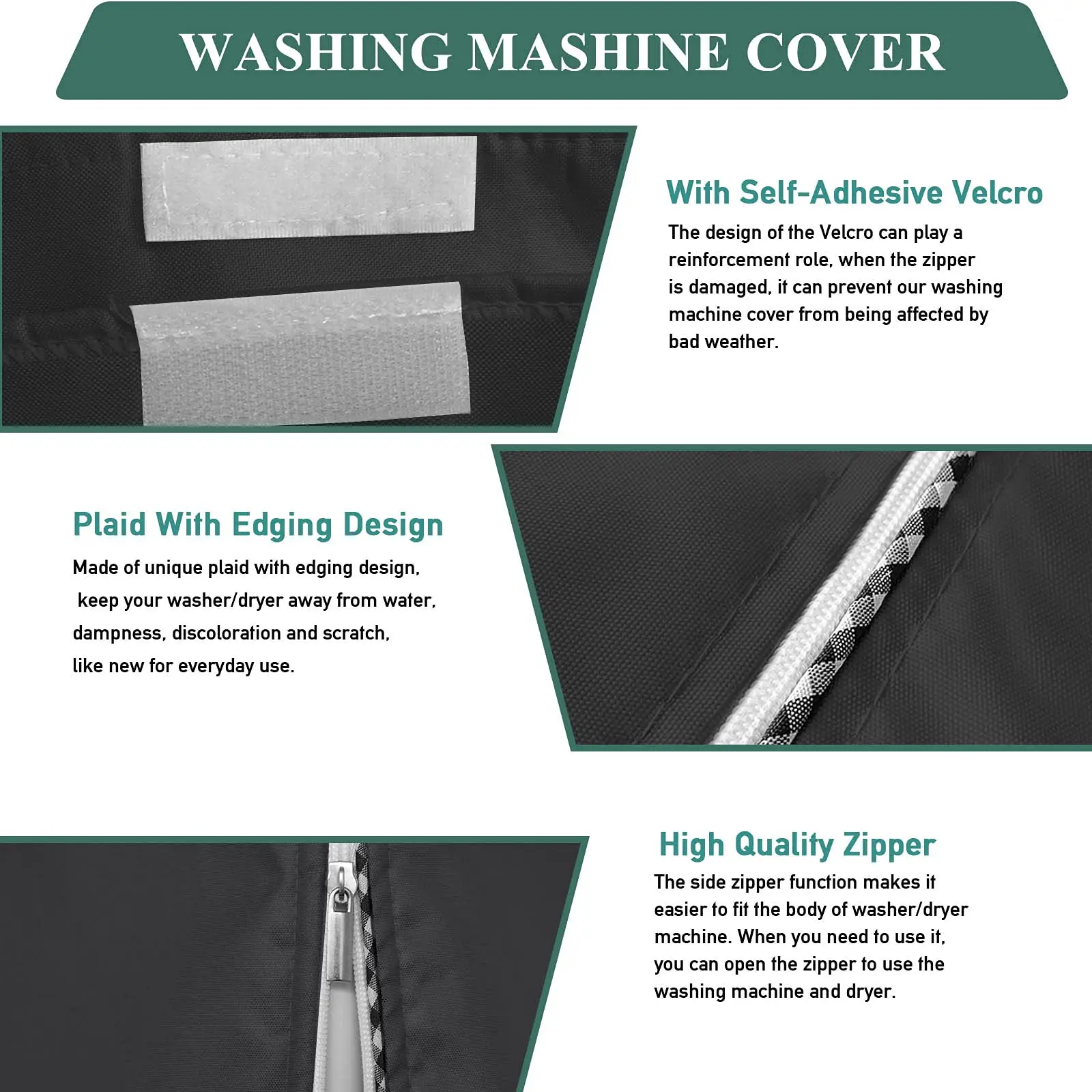 High Quality Waterproof Dustproof Sun-proof Washing Machine Cover Fit For Most Top-loading Washers