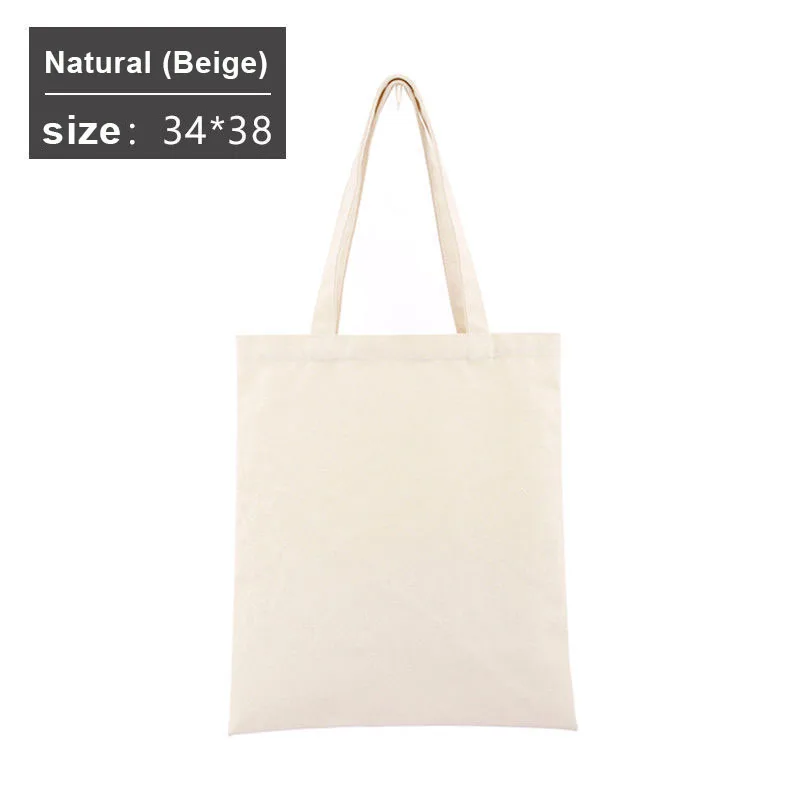 Wholesale Black White Blank Canvas Tote Bags Advertising Reusable Cotton Canvas Shopping Bag