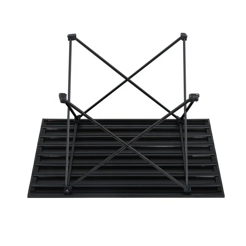 portable Mini Aluminum Side Table Lightweight Camp Tables aluminum  roll-up black camping folding outdoor table