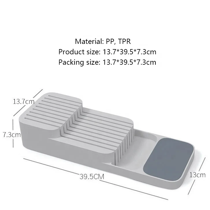 Kitchen Drawer Storage Knife Block Organizer Drawer Insert Knife Holder