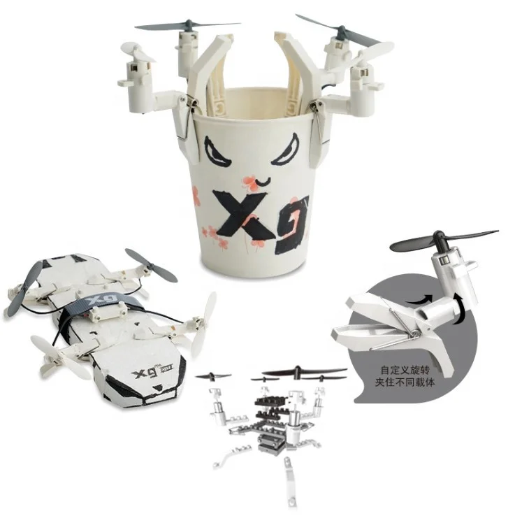 Best Gift DIY creative Educational STEM Camera Headles Assembled Quadcopter 2.4G Building Blocks RC Drone UAV for KID