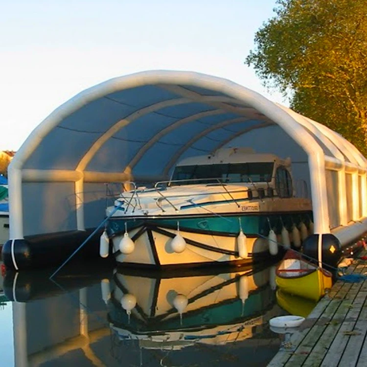 Floating inflatable tent for yacht marina air tight inflatable Shelter for boat customized Inflatable water float structure