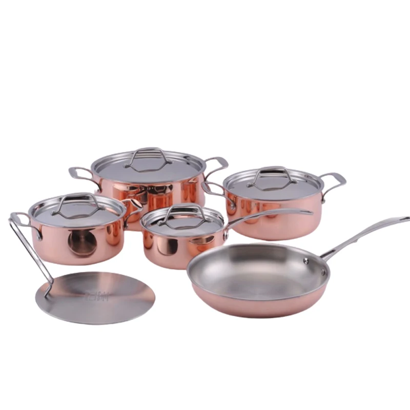 2.0-3.0mm Triply Copper Stainless Steel Cookware Set Dutch Oven Casserole Induction Available
