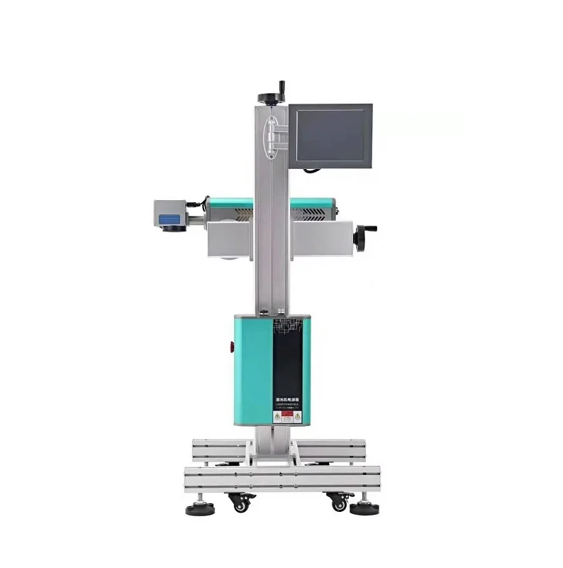30W Laser Source Date Coding and Marking CO2 Flying Laser Marking Machine for Glass Plastic Bottles