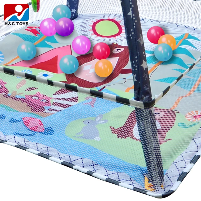 Baby with fence fitness stand toy newborn baby music fitness stand game mat crawling baby gym play mat