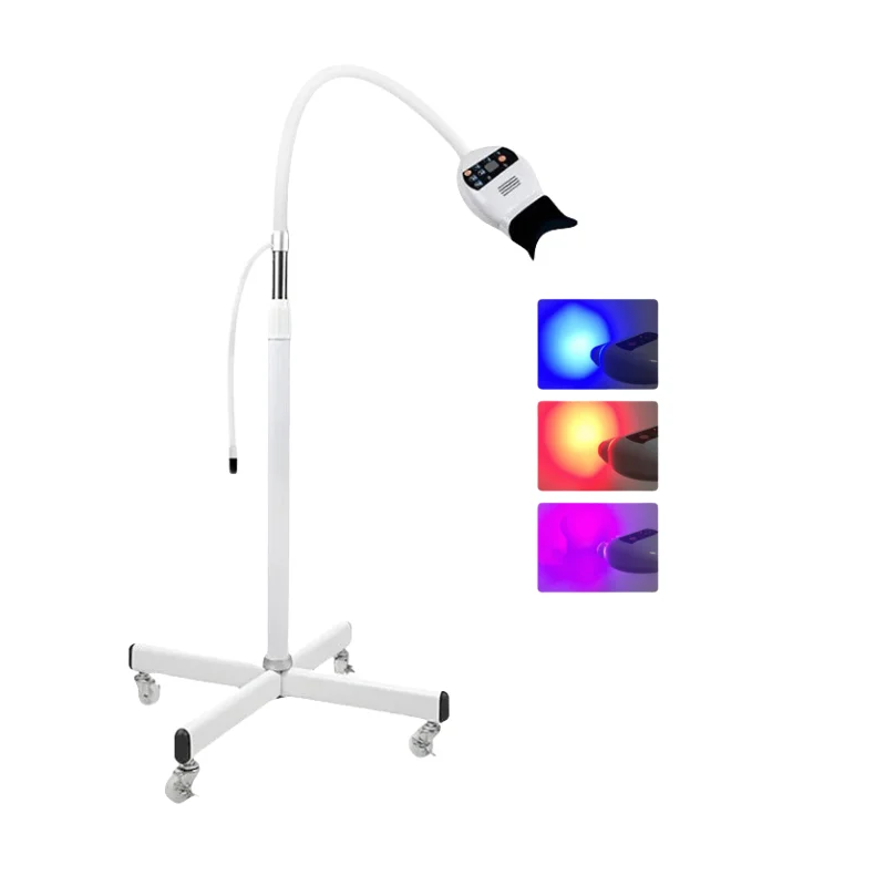 VIMEL напольный тип 3 цвета холодный свет Стоматологическая Светодиодная лампа для отбеливания зубов с 8 светодиодами мобильный ускоритель