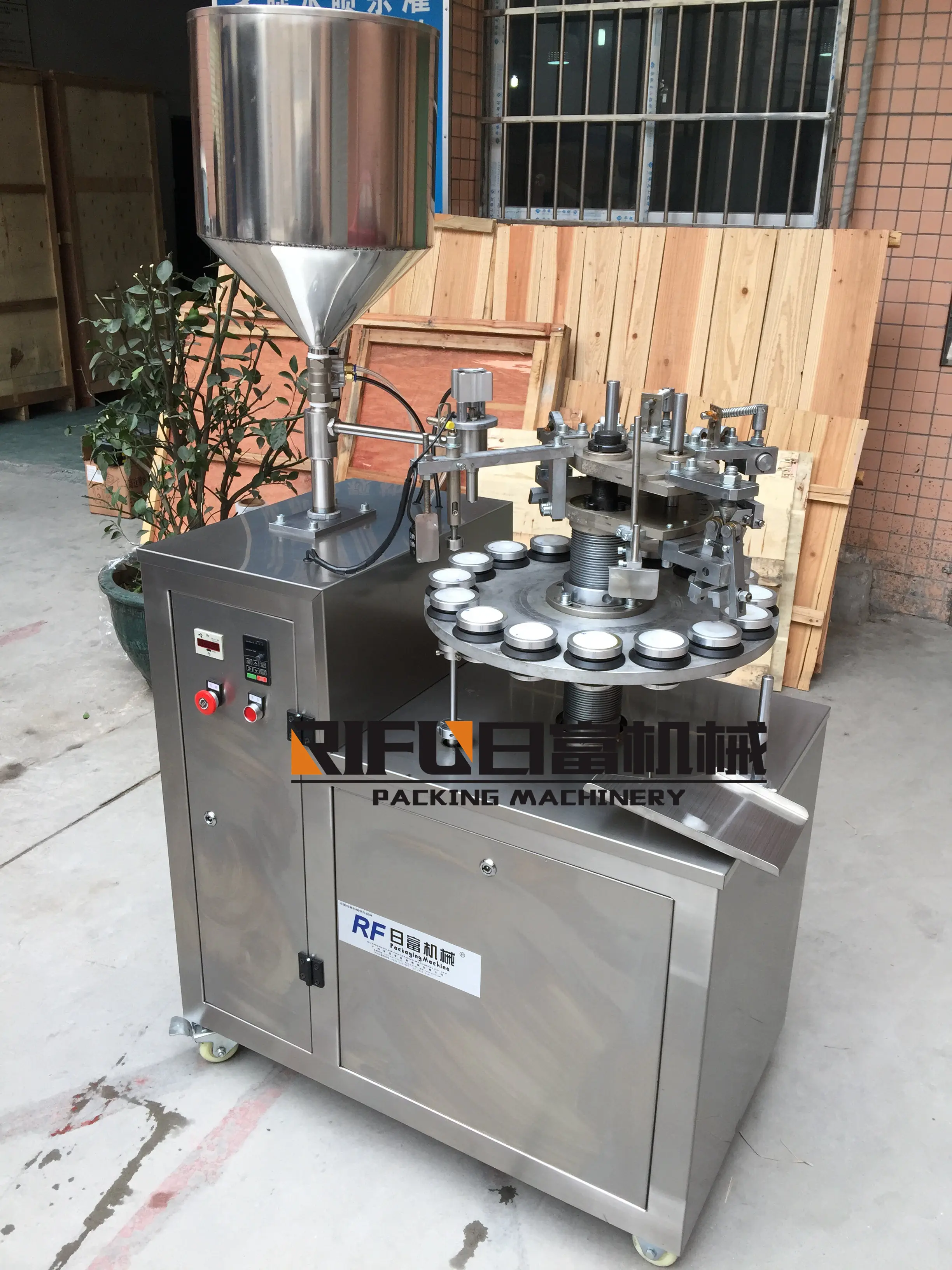 The Newest Semi Automatic Plastic Tube Filling Sealing Machine / Soft Tube Filling And Sealing Machine / Pap Tube Filler Sealer