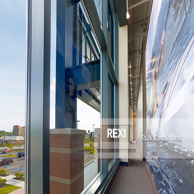 Aluminum Glass Stick Built Mullion Spandrel Exposed Frame Curtain Wall Unitized Facade System Curtain Wall