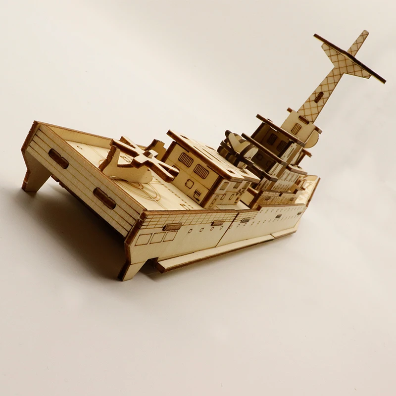 2021 сборная вручную Военная Модель 3D пазл 8 лет детская игрушка деревянный Разрушитель 3D пазл