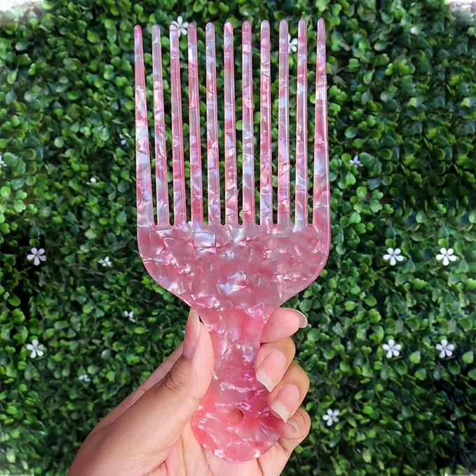 Wholesale Korean Stylish Resin Custom Logo Massage Wide Tooth Hair Cellulose Acetate Comb