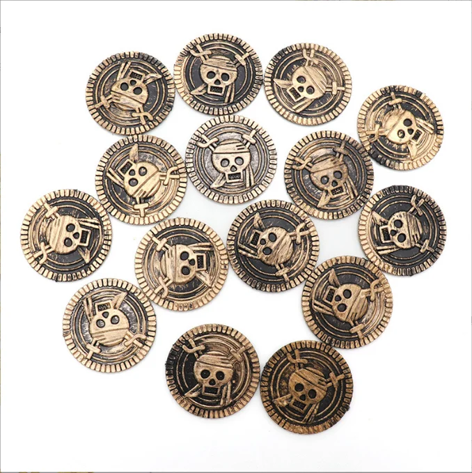 Pirate Props Gold Coin Currency Value 50 100 Simulation Coins Catch Game Code Treasure Box Gold Coins