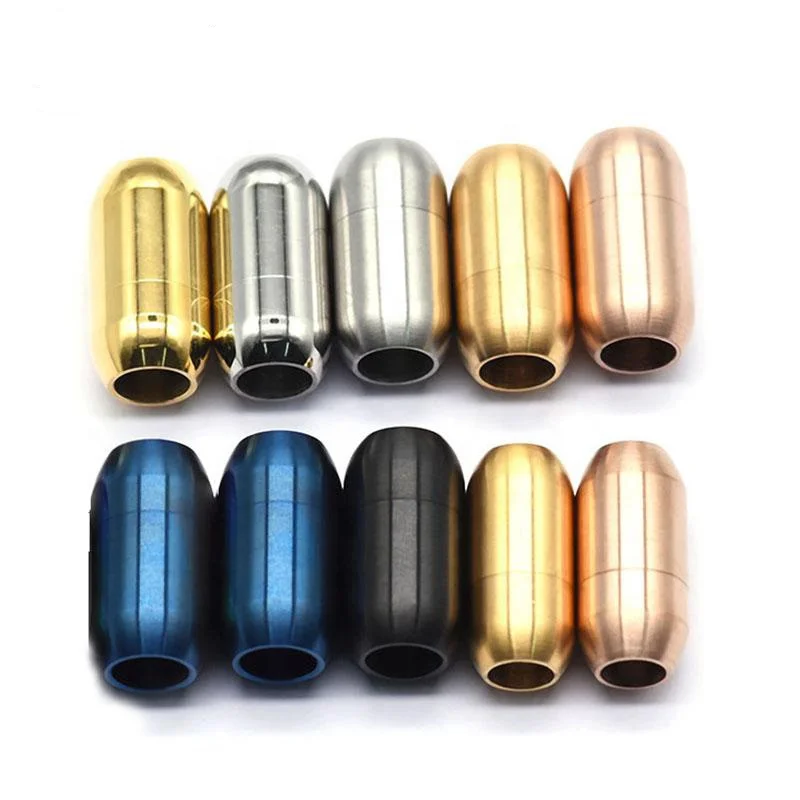 VEROMCA Polish 6/8mm Stainless Steel Jewelry Clasp Custom Logo For Diy Bracelet Clasp