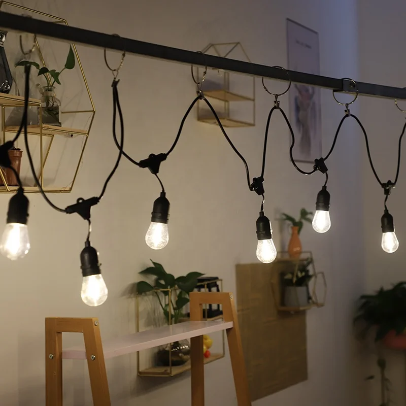 Высокое качество 33FT 15LED S14 гирлянды Открытый водонепроницаемый разъем E26 E27 лампочка Эдисона для праздника/дома/сада/вечеринки декор