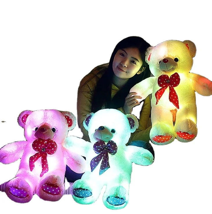 wholesale high quality plush led teddy bear voice recorder