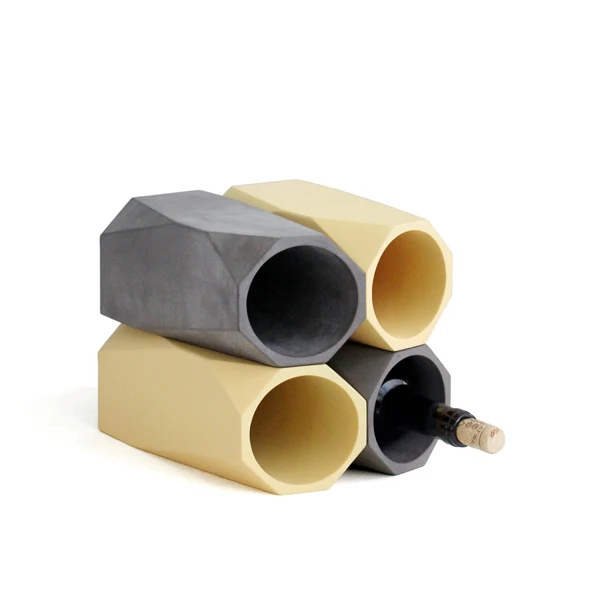 Concrete Wine Bottle Holder Free Standing Wine Storage Rack Wine Stand