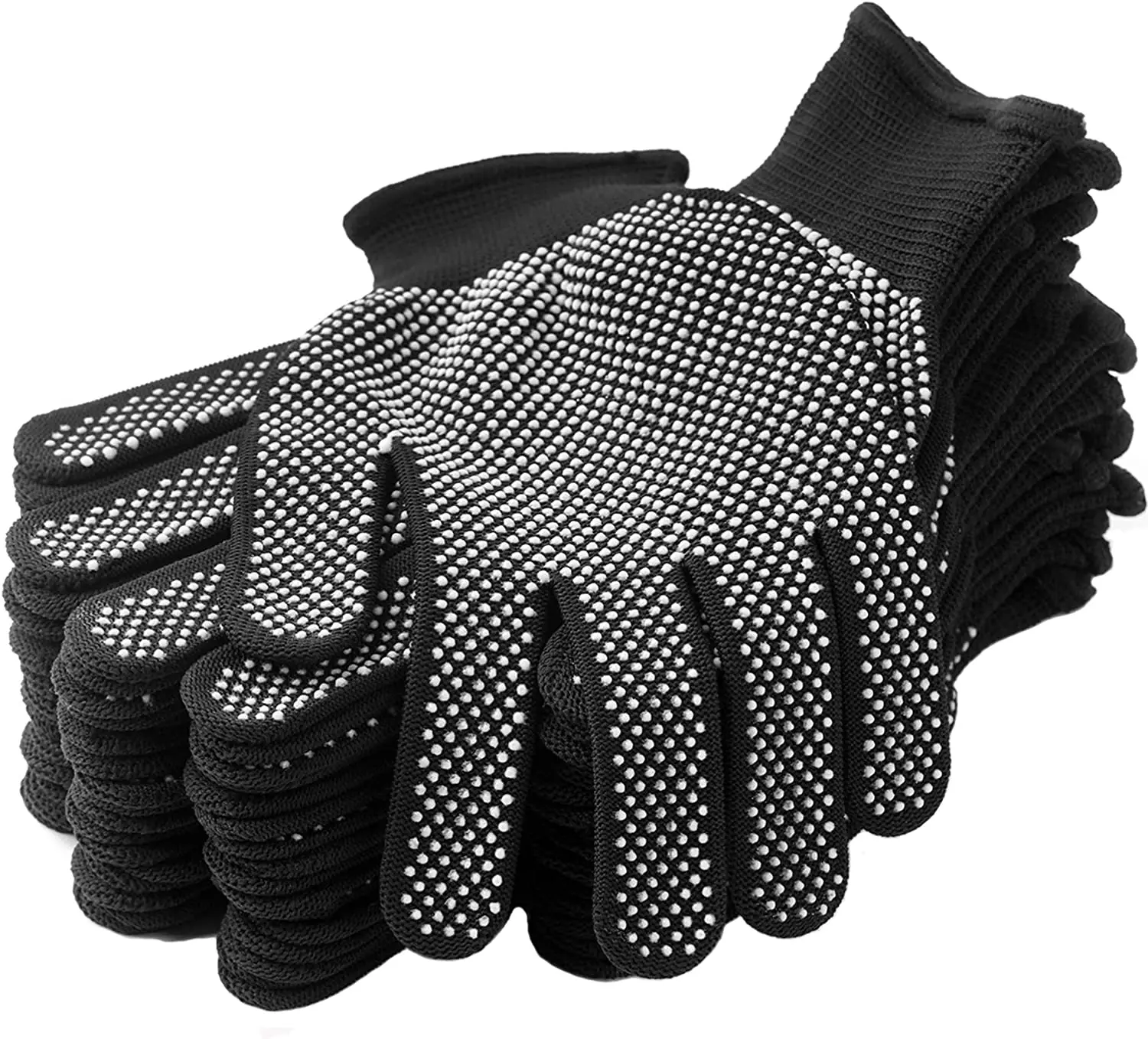 13 Gauge Knitted Polyester PVC Dots Gloves Nylon PVC Dotted Gloves for Work Working Hand Inspection Gloves