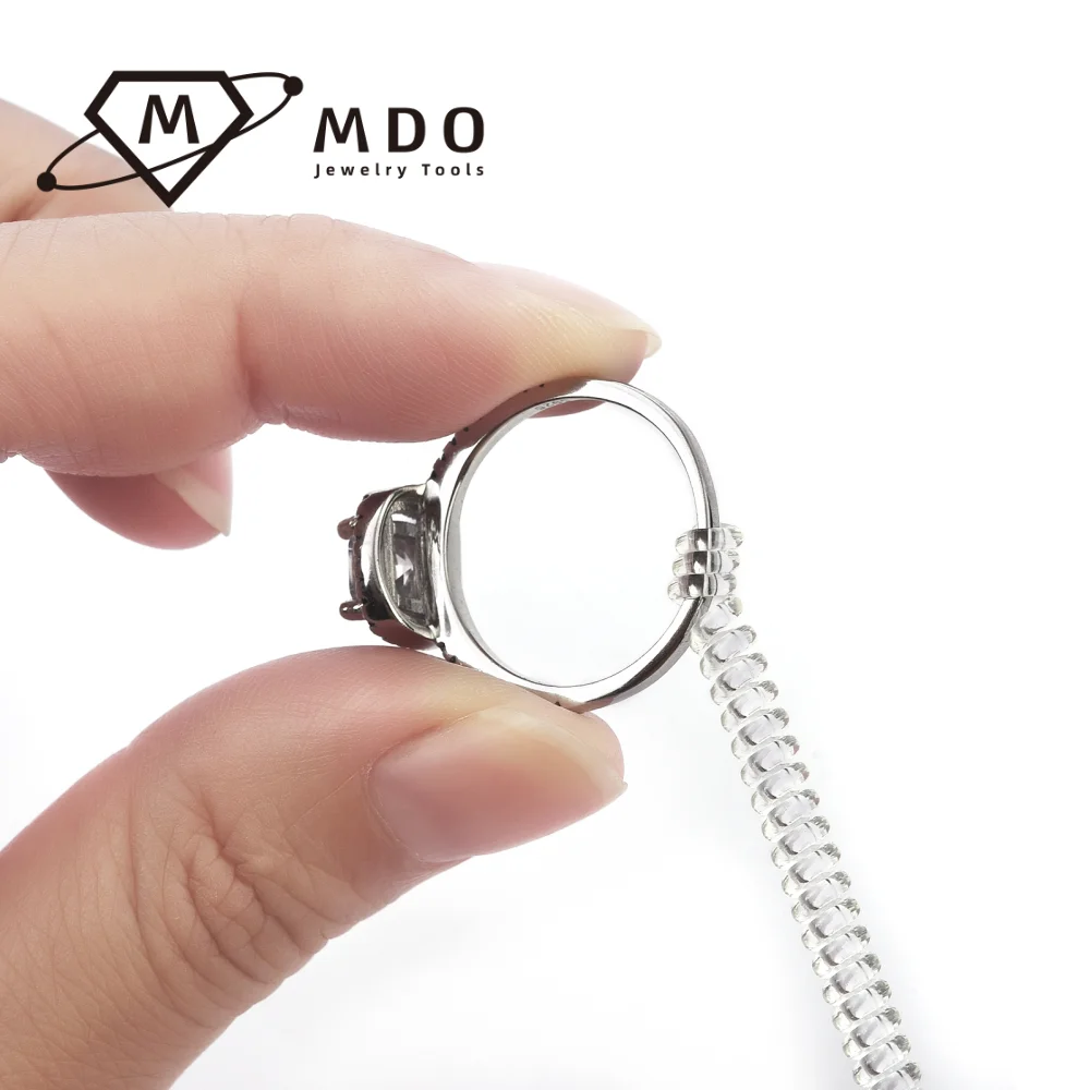 Various Durable Using Jewelry Tools Ring Size Regulator Spiral Invisible Ring Sizer Adjuster for Loose Ring Size Adjusting