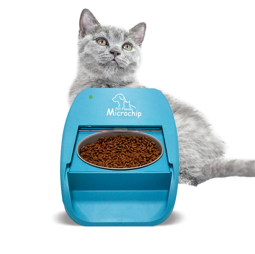 
Europe best seller battery powered RFID microchip identification smart automatic pet feeder for cat 