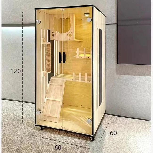 Manufacturer wholesale warm and comfortable cat and dog pet bed, modern design cat house, wooden cat furniture