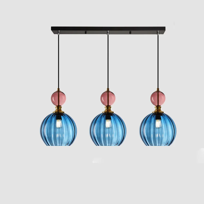 Nordic Kitchen Lights Ceiling Pendant Lamp Modern Coloured Glass Pendant Light Feather Chandelier For Bedroom Dining Room