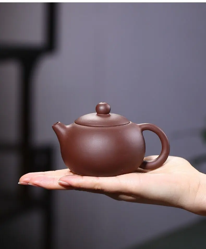Chinese Yixing Handmade Xishi Hu Tea Pot Zisha Purple Clay Tea Pot