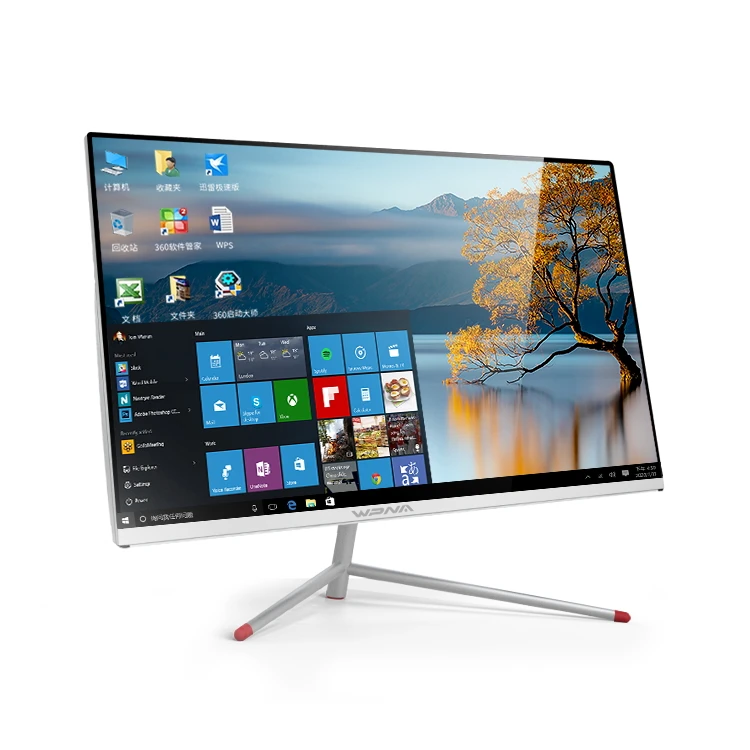 23.6inch High Quality I3 I5 I7 Built-in Battery Desktop Computer All In One Pc With Factory Price