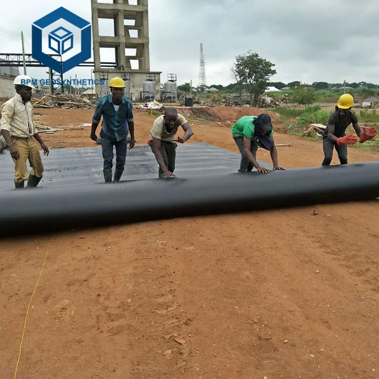 GRI-GM13 ASTM Standard Double Smooth 2mm HDPE Geomembrane for Mining project