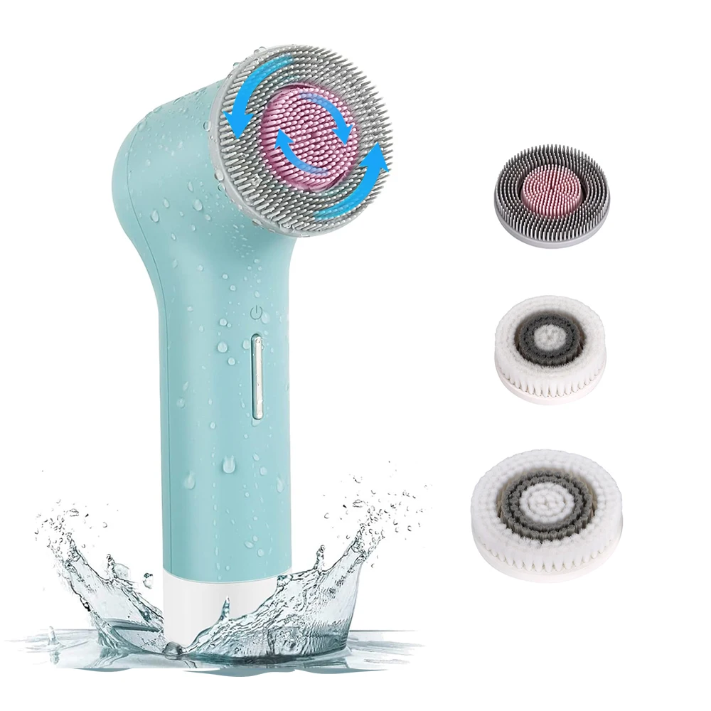 Face Massage Cleansing Electronic Sonic Scrub Wholesale Silicone Facial Exfoliating Brush 2023 Electric Cleaning Brush