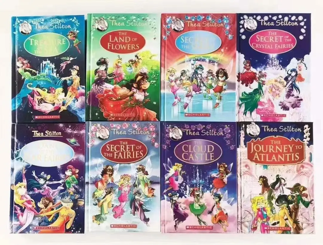 Hot Selling 9 Pcs Set Hardcover Thea Stilton Scholastic Full Color Adventure Novel Story Books for Kids