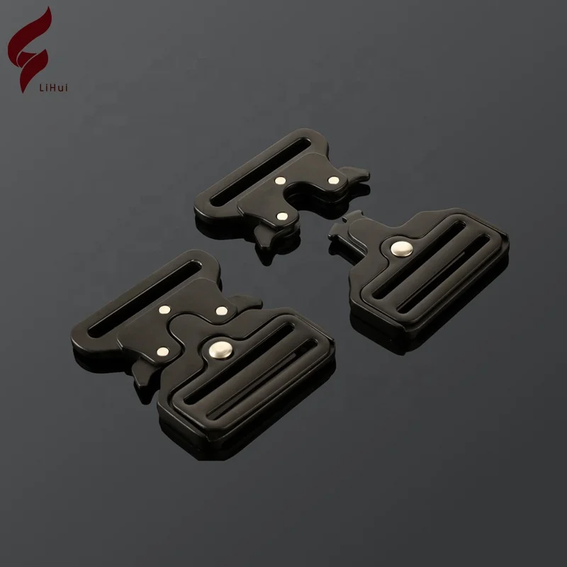 Lihui Factory Outlet Snap Fastener Clasp Metal Buckle Side Release Automatic Surcingle Buckle For Shoulder Strap Backpack