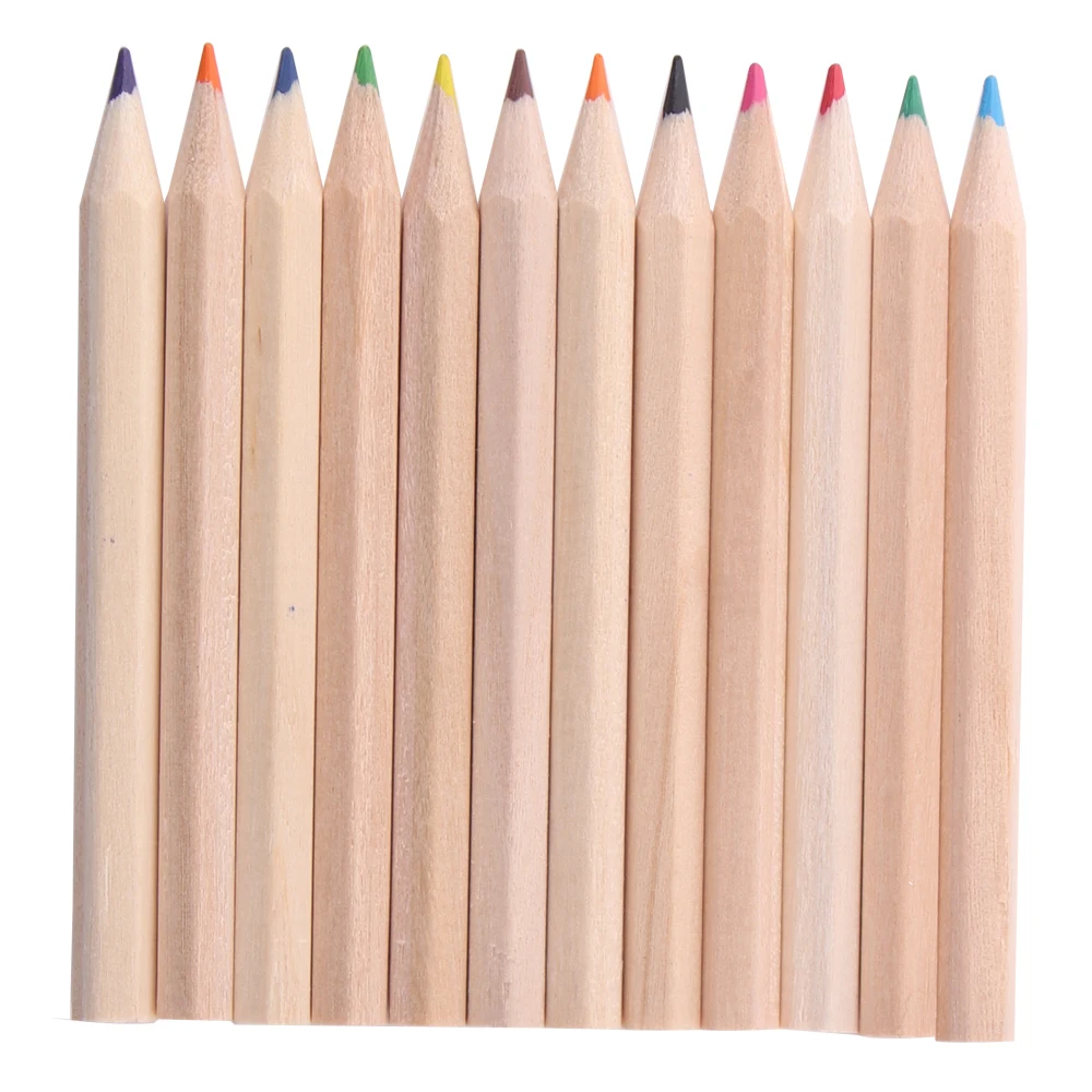 Mini 12pcs natural color pencil set drawing pencil colour set colour pencil set