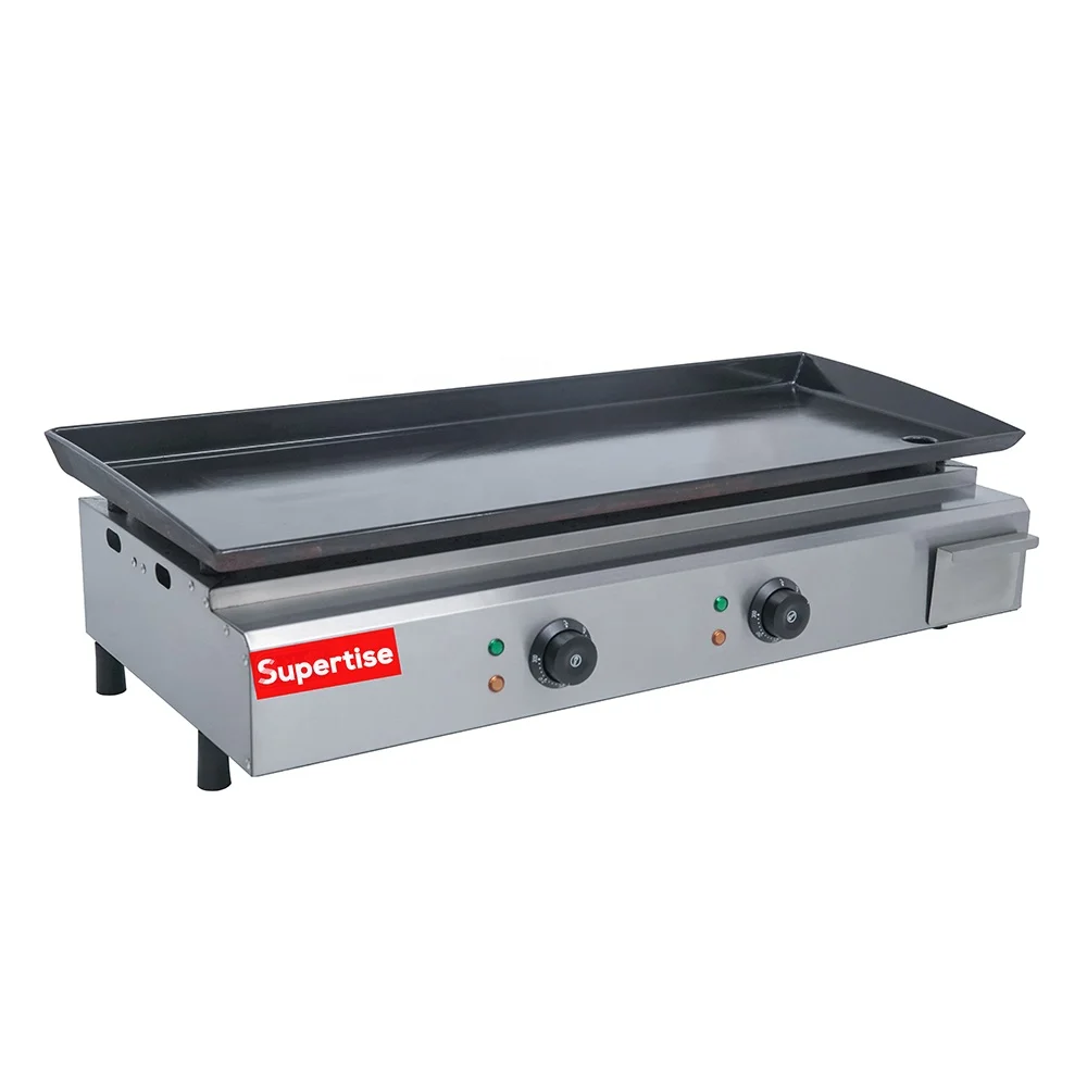 Supertise Hotel Restaurant Kitchen Equipment Stainless Steel Mini Griddle/ Table Top Electric Flat Plate Griddle