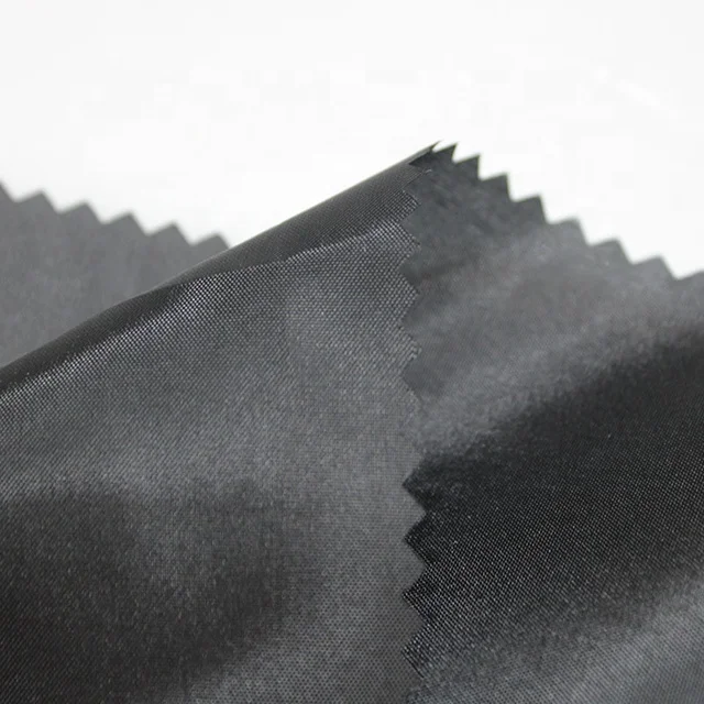 100% полиэстер с покрытием павлина 8 кг черная Тафта Ткань для подкладки