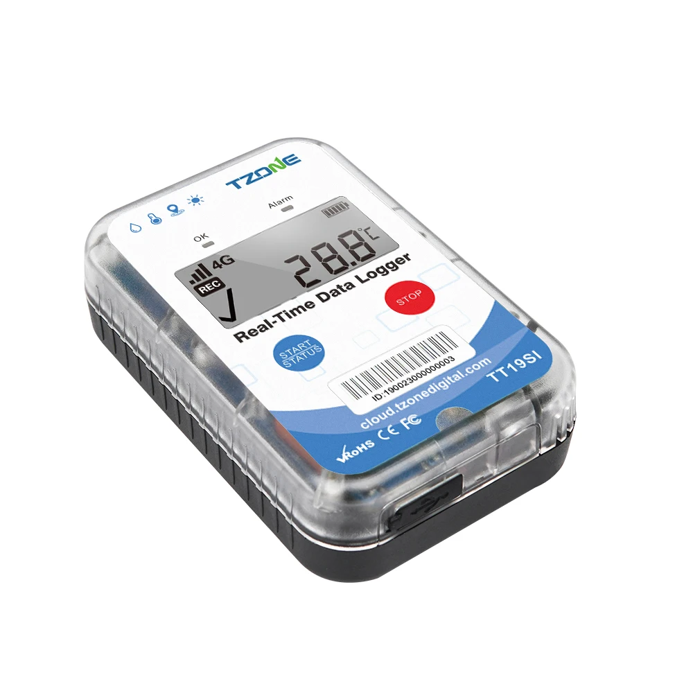 New Design 4G Real-Time Temperature and Humidity Data Logger TT19SI