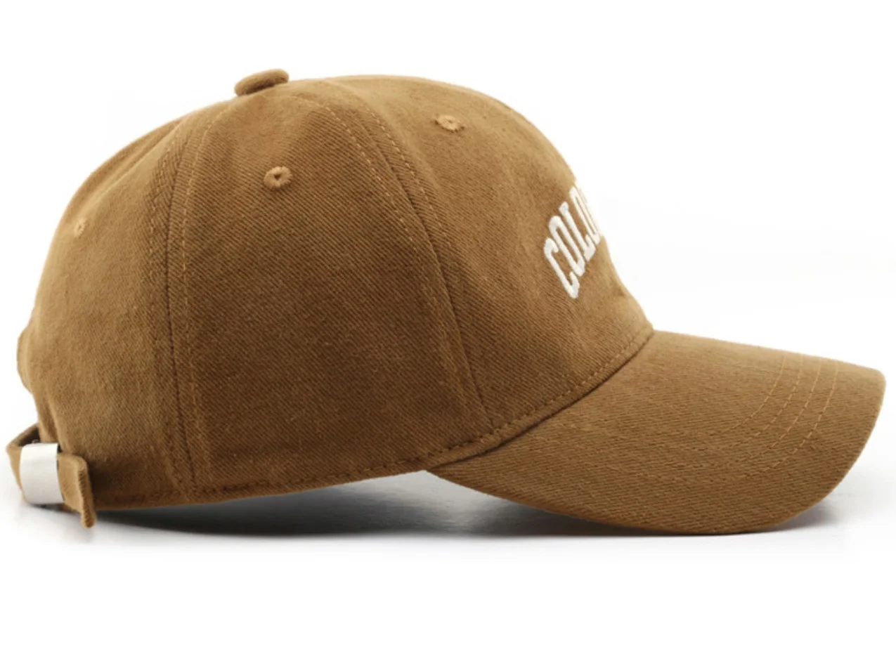 Outdoor 3D Embroidery Letter Gorras Cotton Duck Cap 6 Panel Baseball Caps Women Shade Sun Hats with Adjustable Buckle